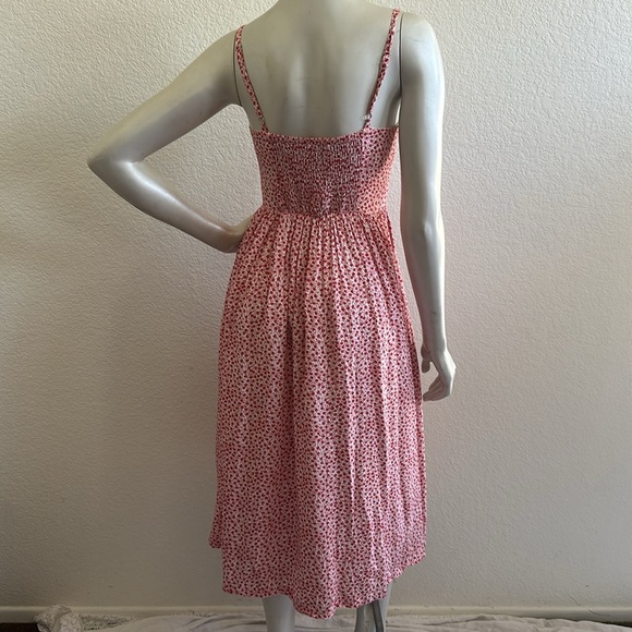Oh Polly Red and White Midi Sundress Spaghetti Strap - Picture 7 of 7